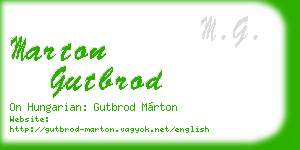 marton gutbrod business card